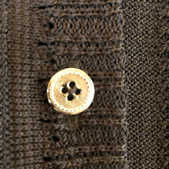 St. John Sport button down collar open knit sweater midilength shirt dre… - Picture 2 of 14